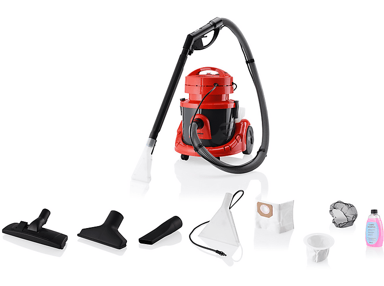 HYUNDAI VC 5750 Trommel-Vakuum Staubsauger, maximale Leistung: 1500 Watt, Rot)