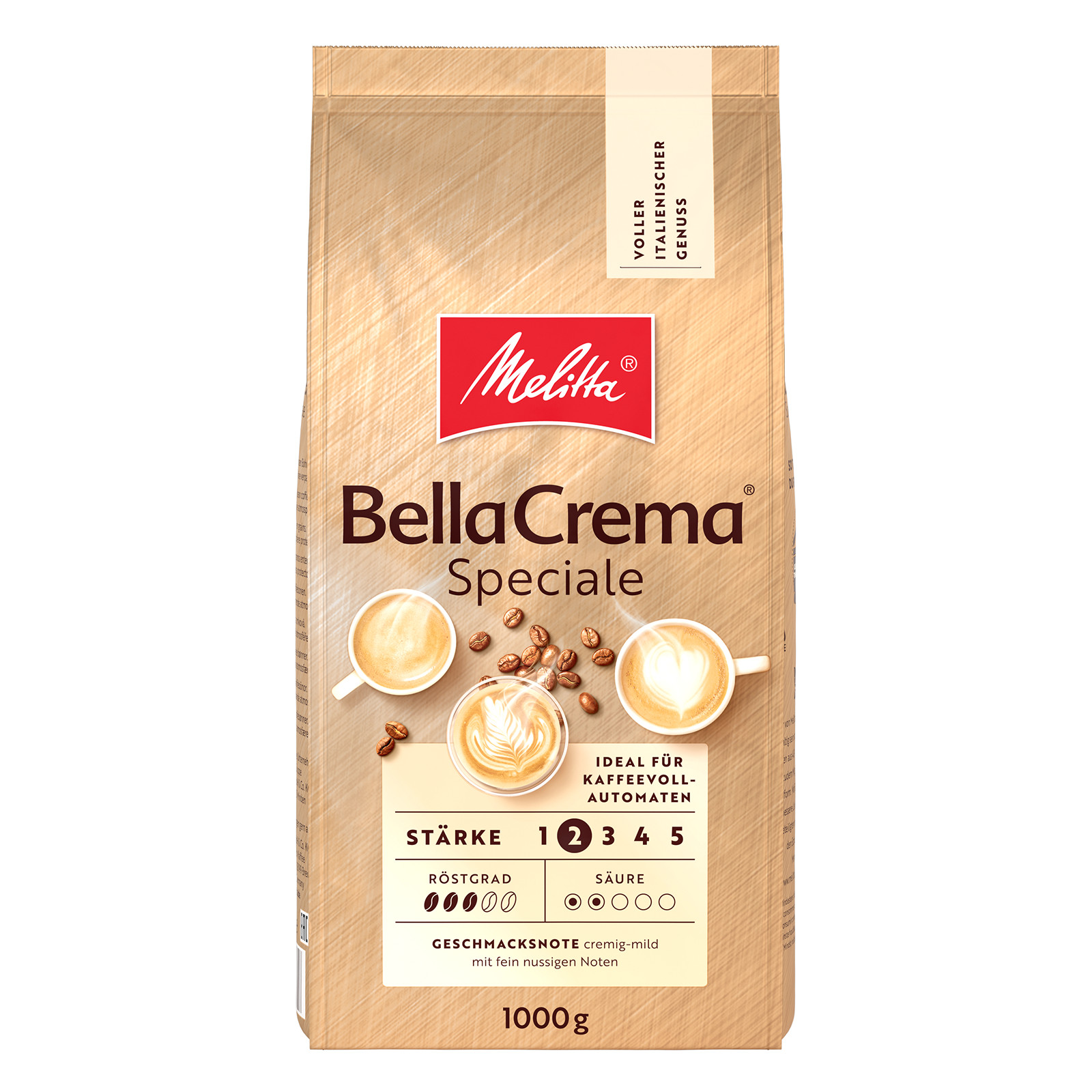 4x1kg MELITTA Probierset BellaCrema Kaffeebohnen
