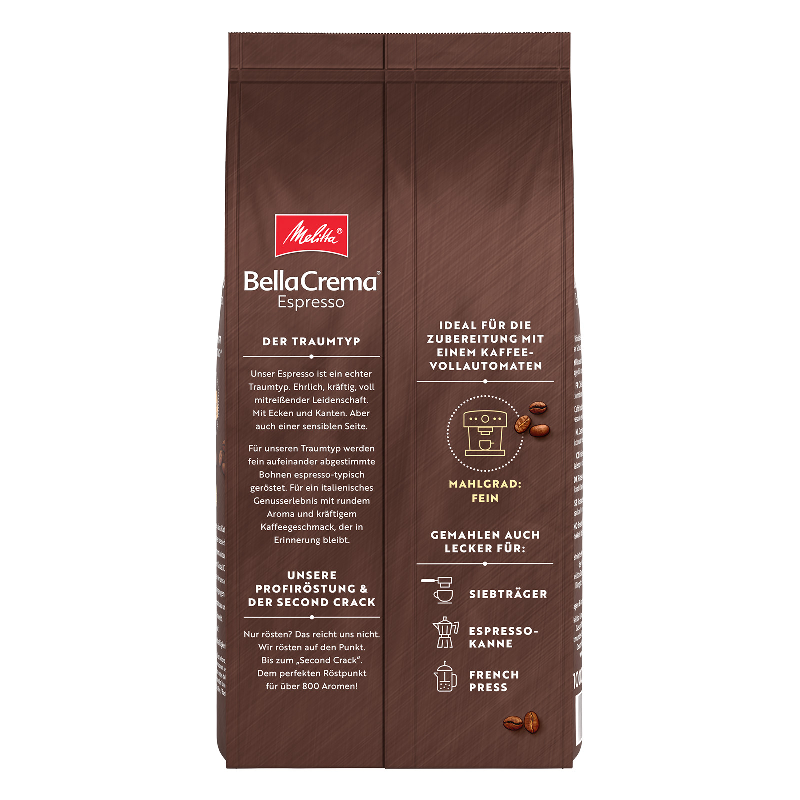 Kaffeebohnen 4x1kg Probierset MELITTA BellaCrema