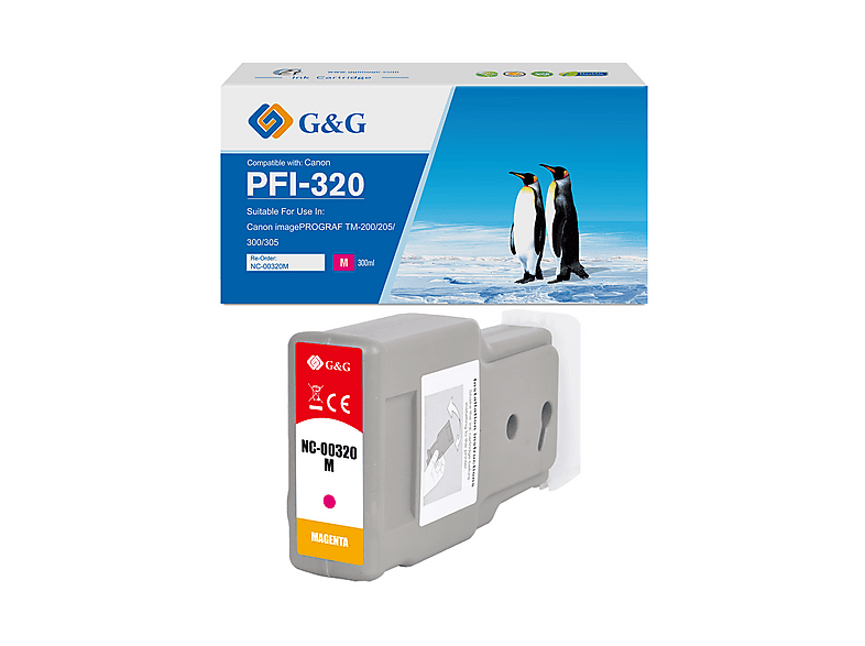 G&G PFI-320 Uyumlu Mürekkep baskı Magenta