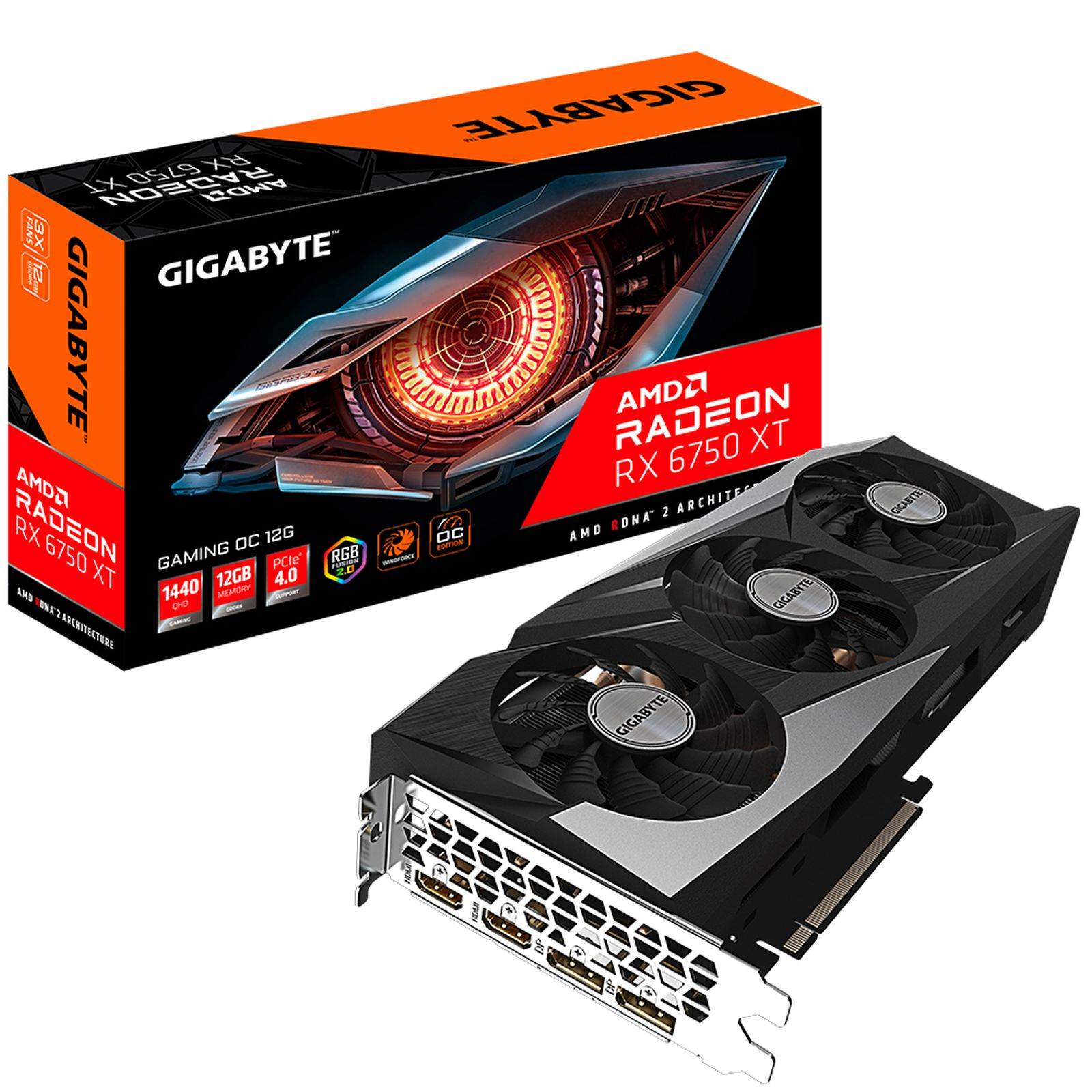 (AMD, Radeon Grafikkarte) 12G OC RX 6750 GIGABYTE XT GAMING