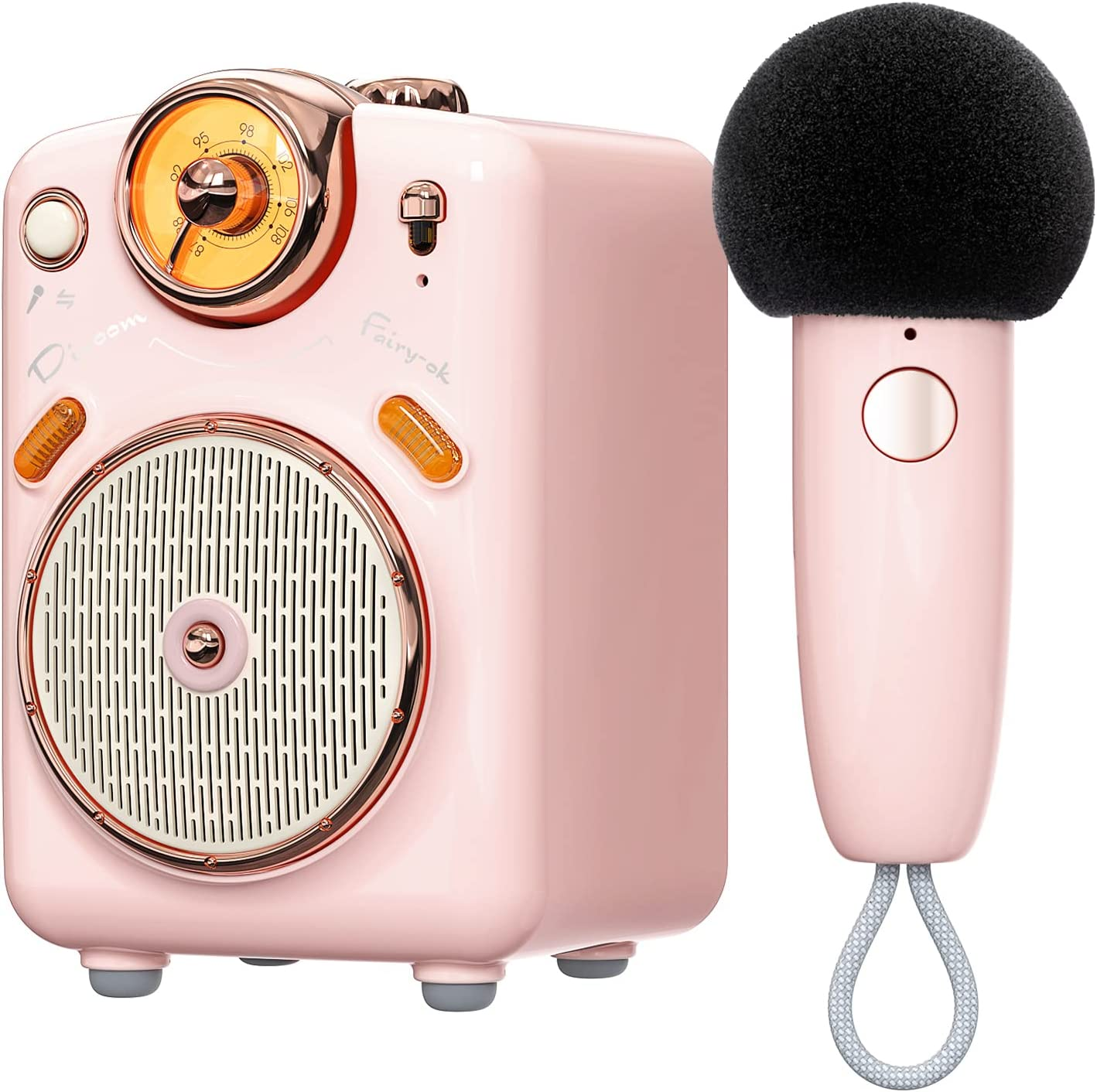 DIVOOM Fairy-OK - Bluetooth-Lautsprecher, Rosa pink