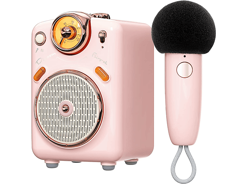 DIVOOM Fairy-OK - Bluetooth-Lautsprecher, Rosa pink