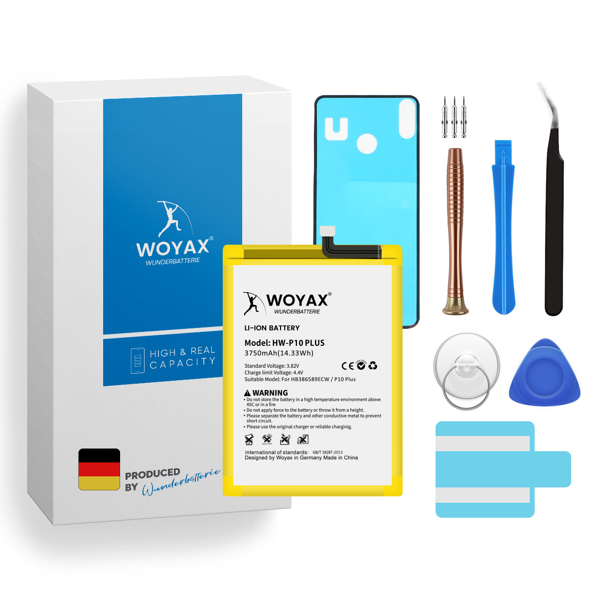 Akku WOYAX P10 Mate Lite Li-Ionen 3.82 / 3750mAh Volt, für Plus Wunderbatterie / Huawei 20 Handy-Akku, HB386589ECW