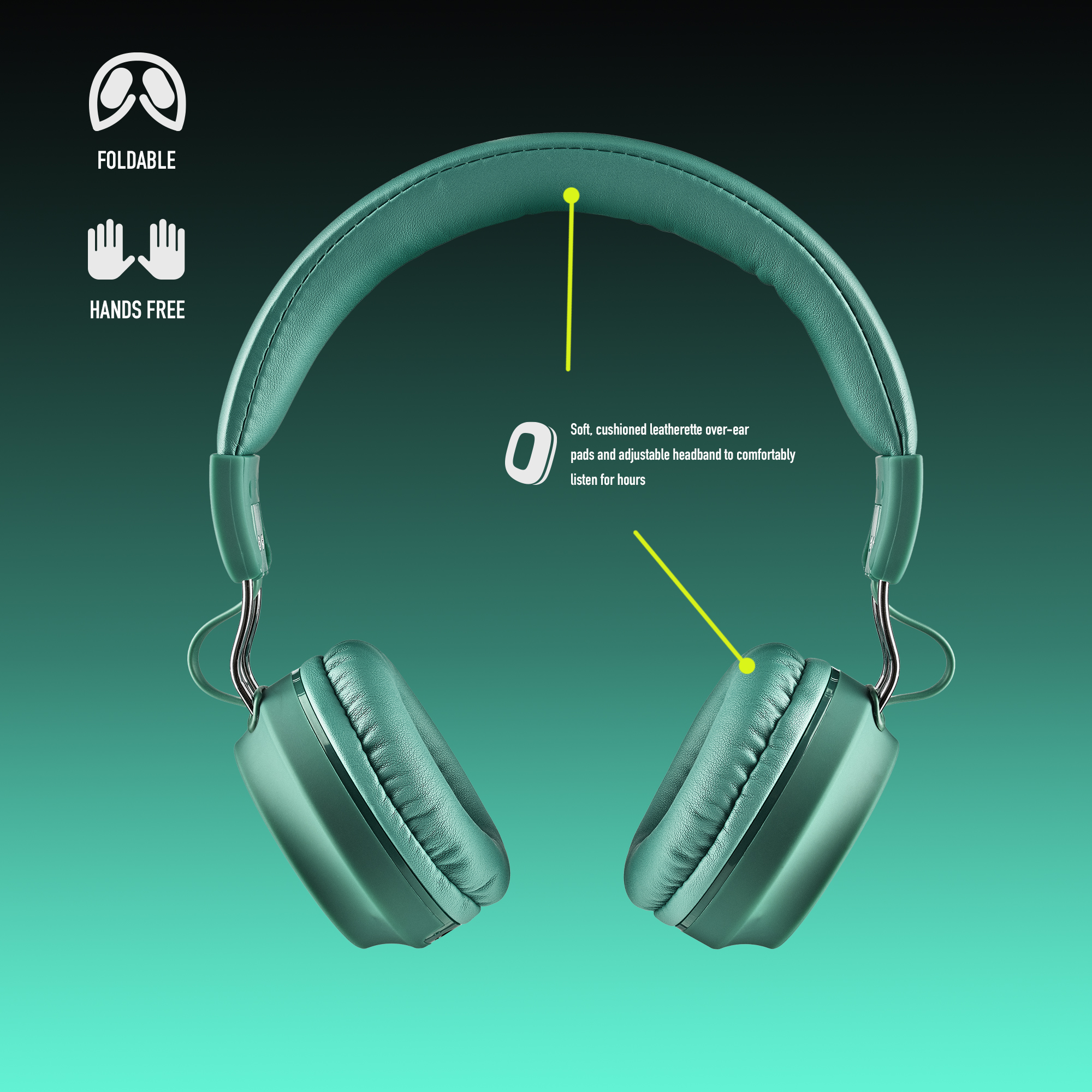 Bluetooth NGS Minze ARTICACHILLTEAL, Kopfhörer Over-ear Bluetooth