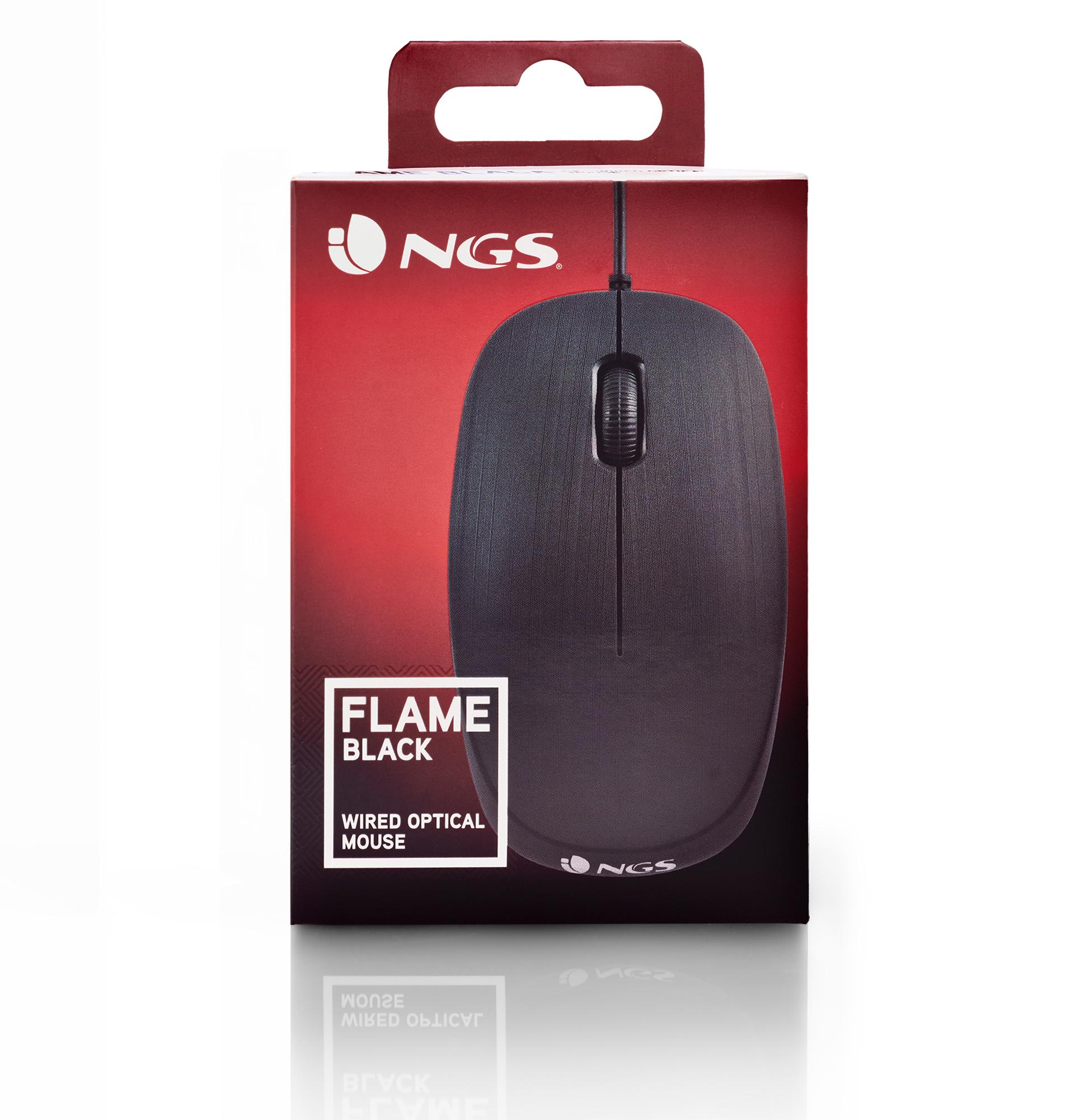NGS FLAME Schwarz Maus,