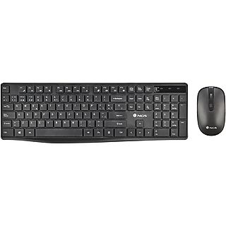 Pack Teclado + Ratón - NGS HYPEKIT, Inalámbrico, Bluetooth, Negro