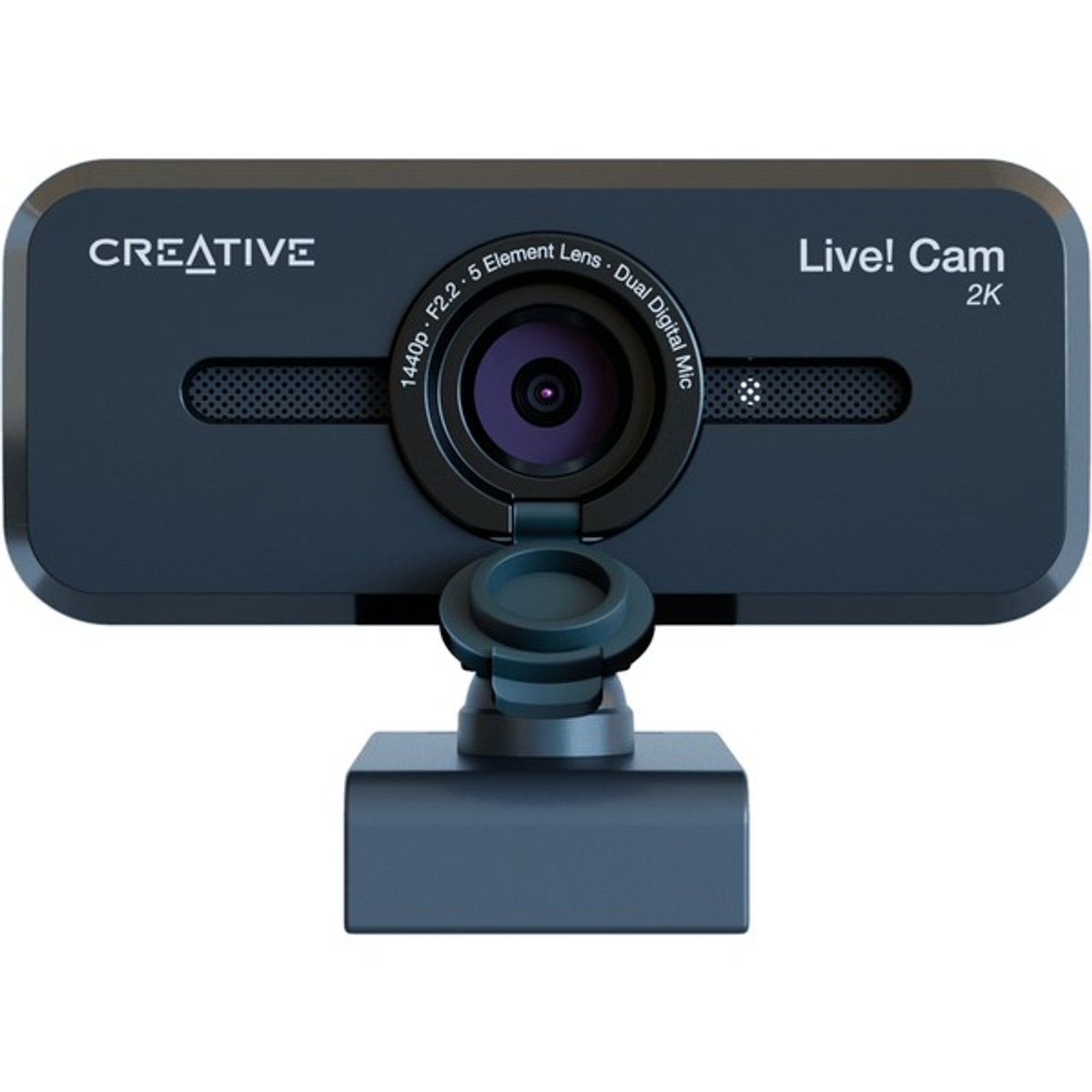 Kamera internetowa Creative z czarną obudową i obiektywem.