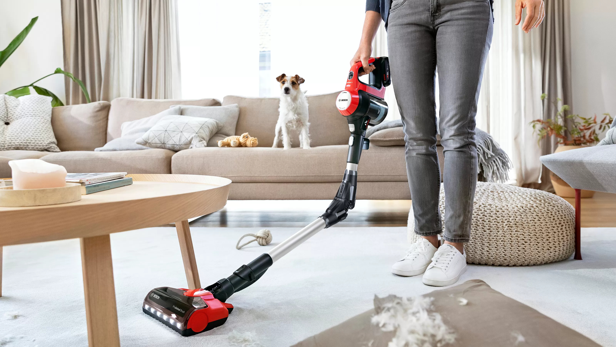 BOSCH BCS711PET Upright vacuum cleaner Red