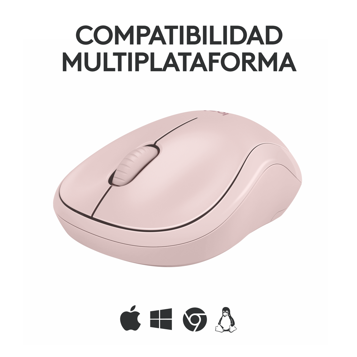 910-007121 M240 Rose ROSE SILENT Maus, LOGITECH