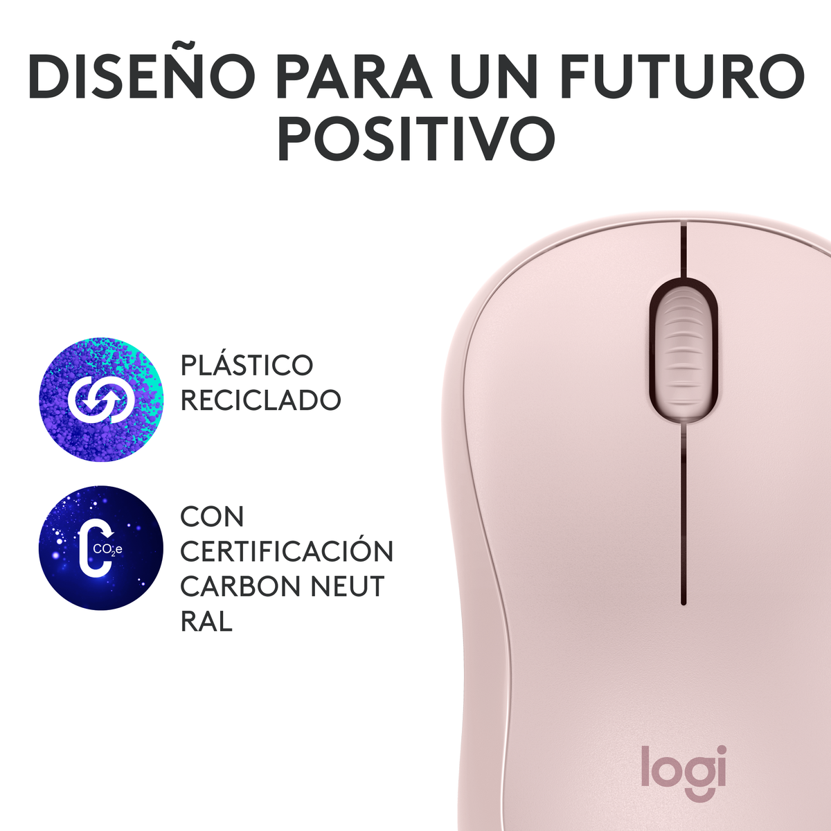 M240 LOGITECH ROSE 910-007121 Maus, SILENT Rose