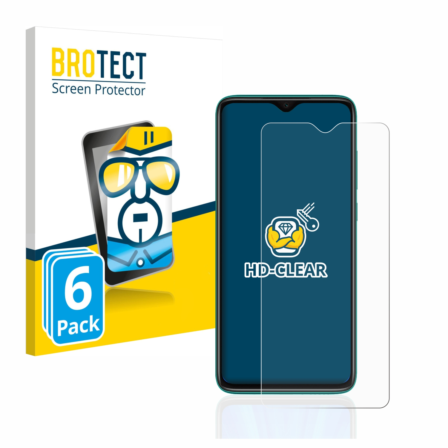 BROTECT 6x klare Schutzfolie(für Xiaomi Redmi Pro) Note 8