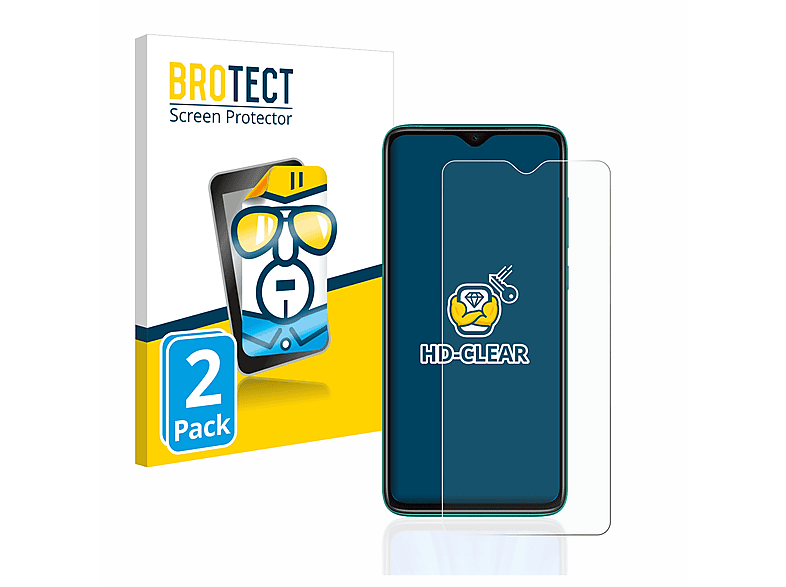 BROTECT 2x klare Schutzfolie(für Xiaomi Redmi Note 8 Pro) | Displayschutzfolien & Gläser