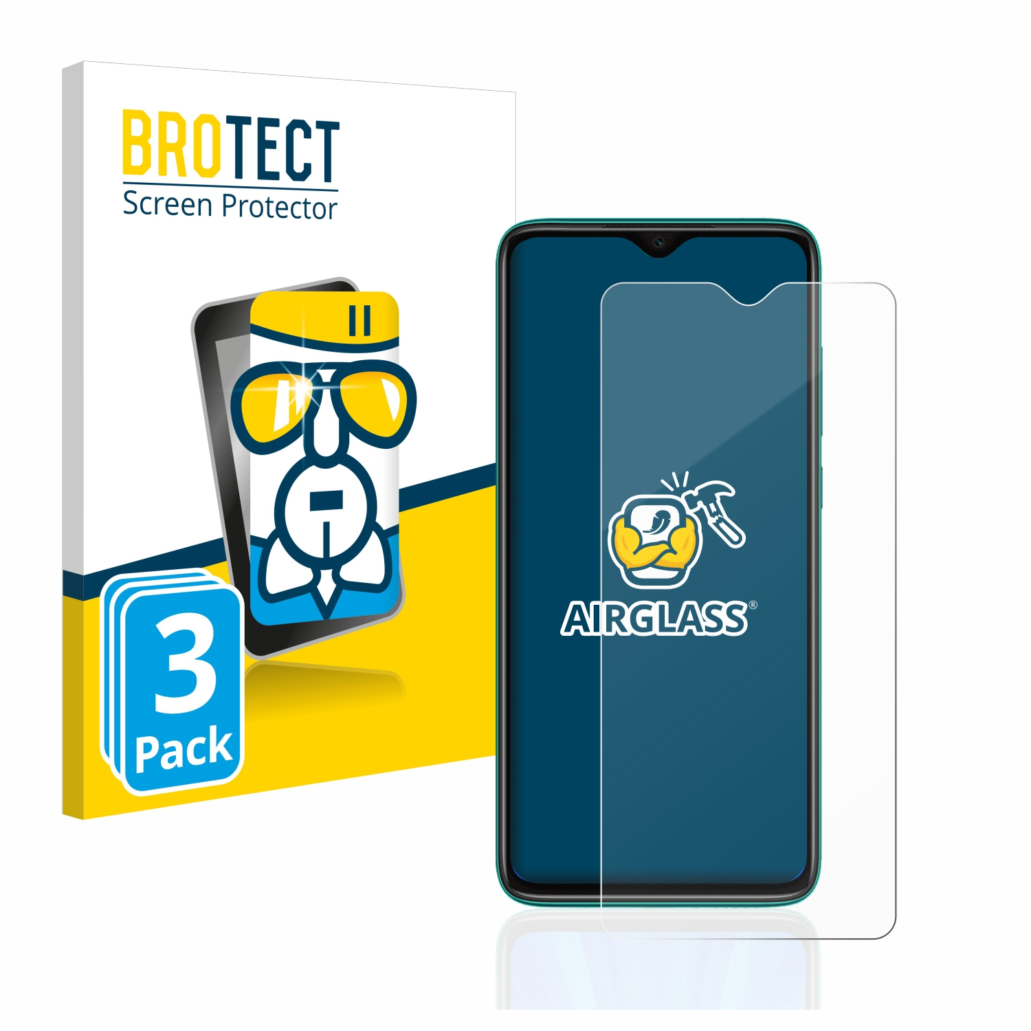 BROTECT 3x Airglass Schutzfolie(für klare 8 Note Redmi Pro) Xiaomi