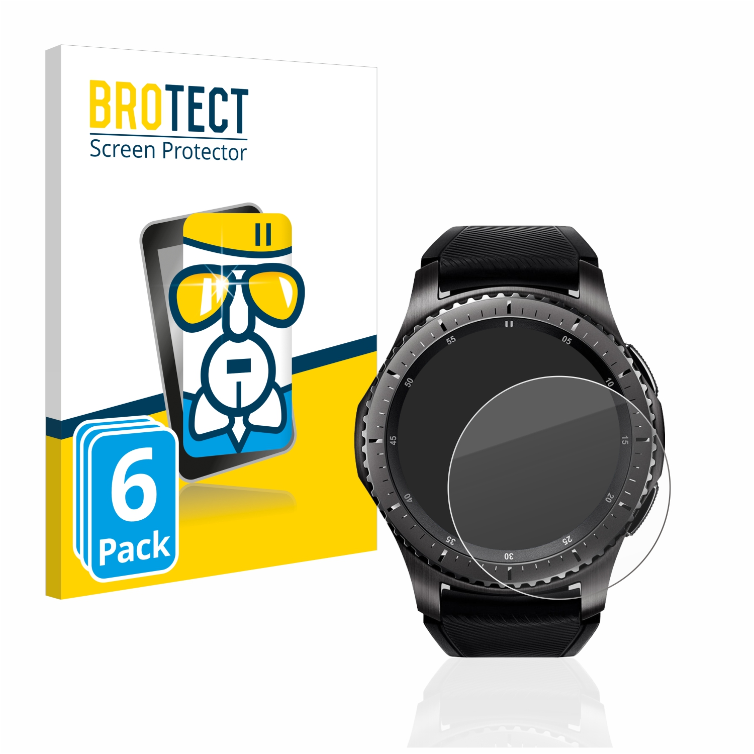 BROTECT 6x Airglass klare Schutzfolie(für Gear S3 Samsung Frontier)