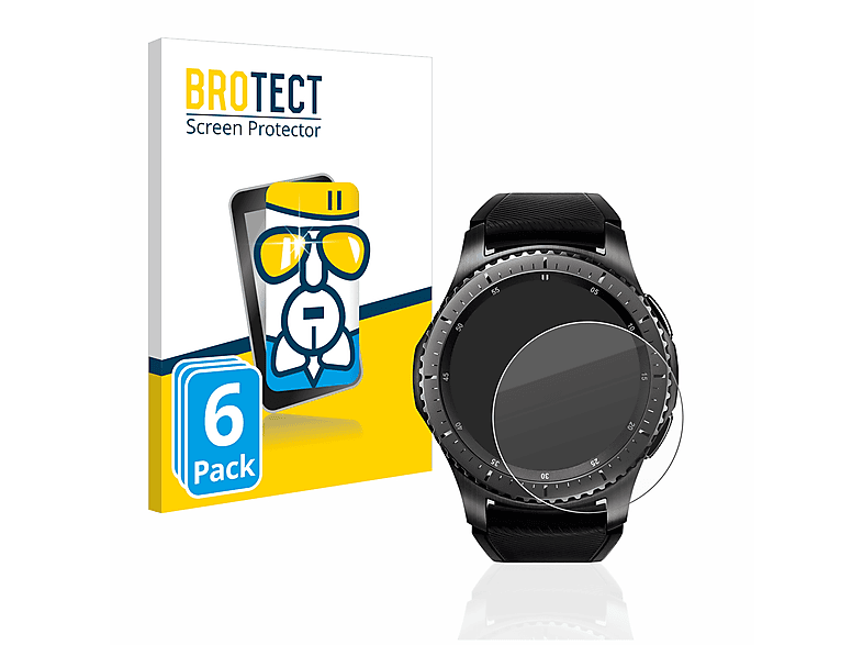 BROTECT 6x Airglass klare Schutzfolie(für Gear S3 Samsung Frontier)