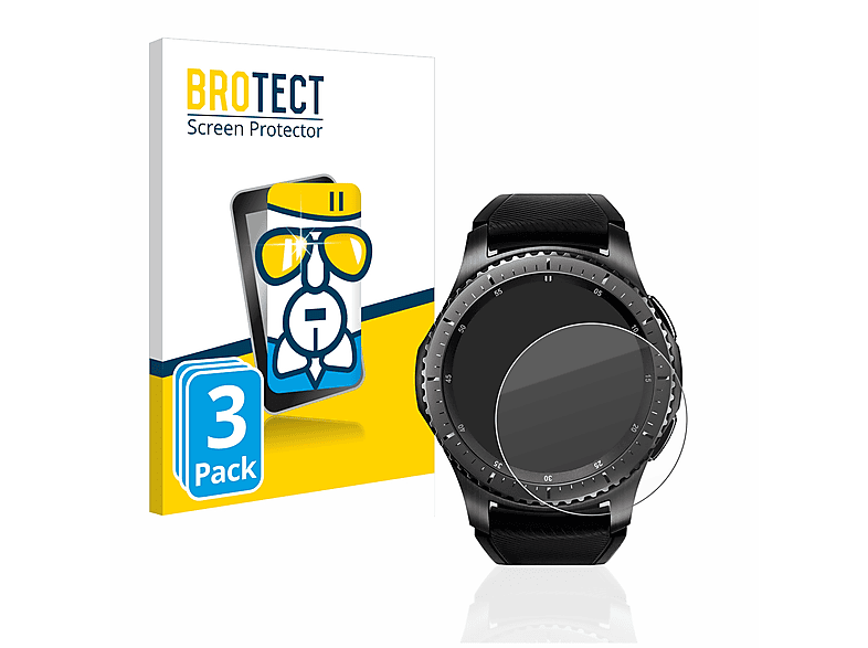 BROTECT 3x Airglass klare Schutzfolie(für Samsung Gear S3 Frontier)