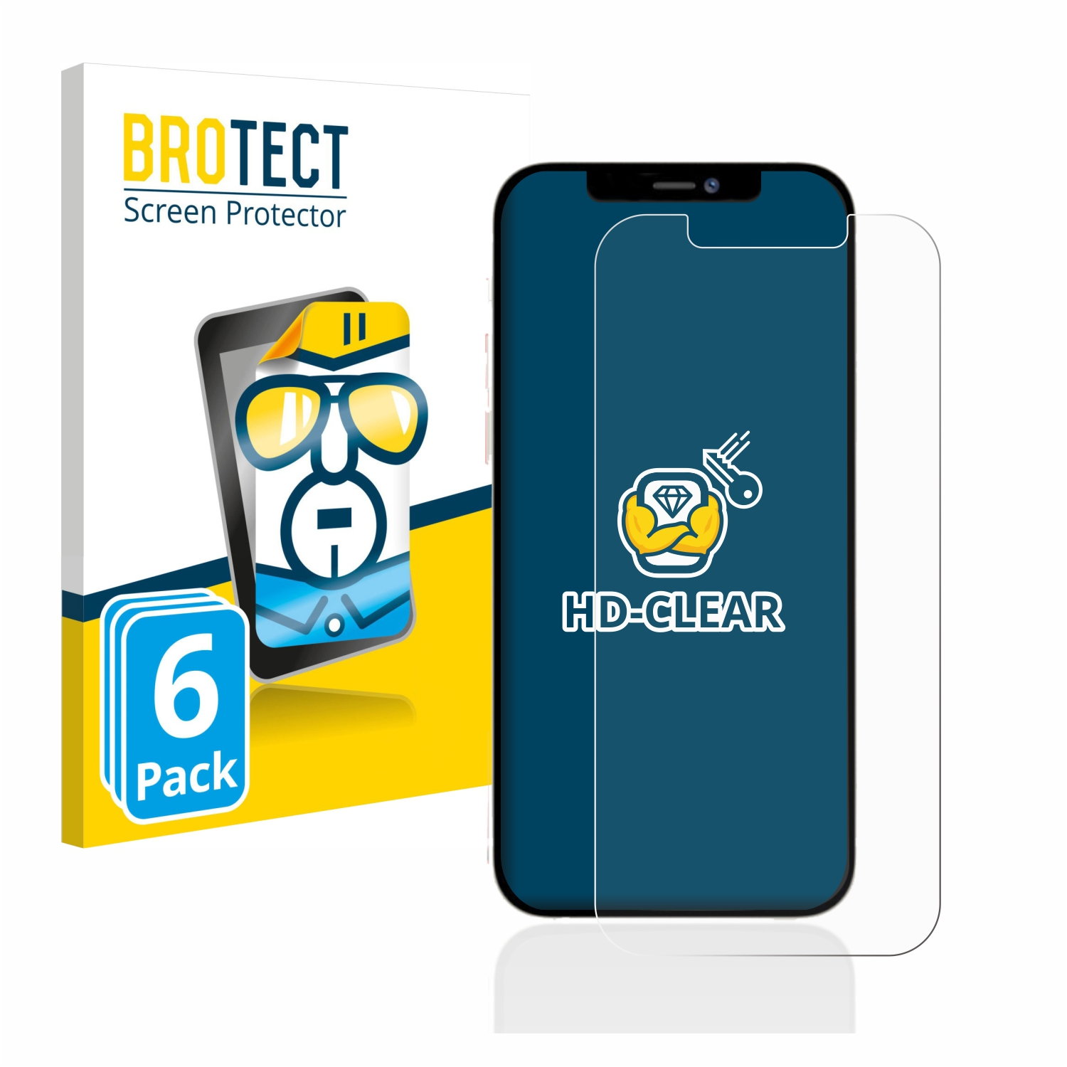 Schutzfolie(für iPhone Apple 6x 12 Max) Pro klare BROTECT