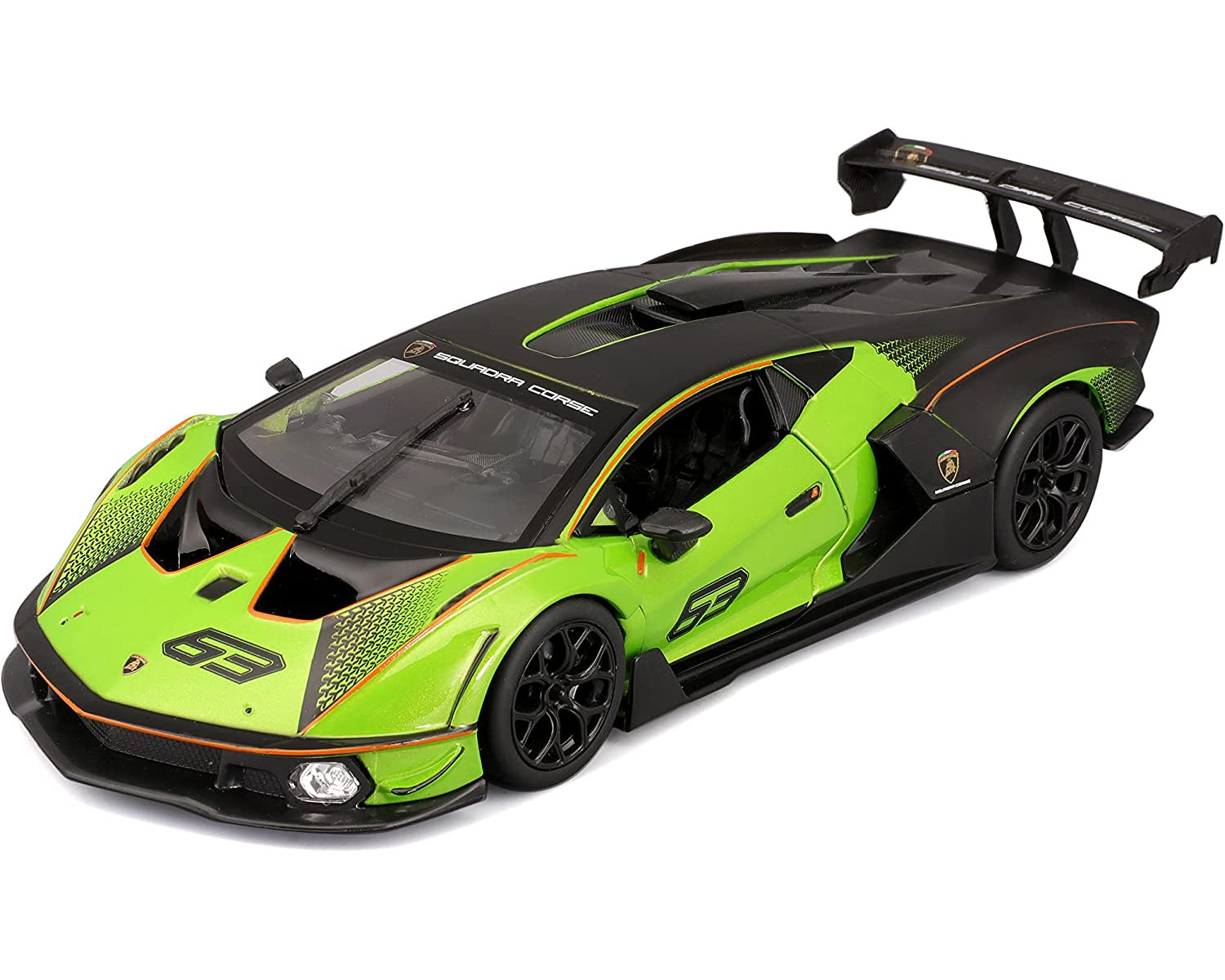 SCV12 - - 1:24) Lamborghini Spielzeugauto BBURAGO 18-28017 Essenza (grün, Modellauto Maßstab