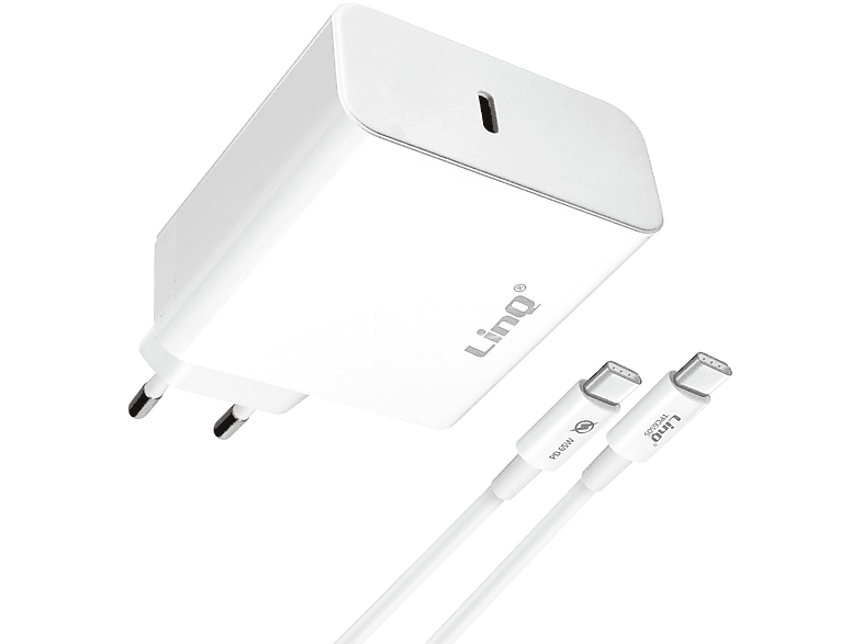 LINQ 65W, USB-C Kabel, 1.8m Universal, Weiß Netzteile