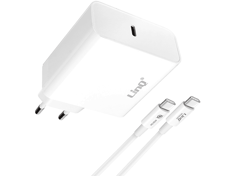 LINQ 65W, 2x USB + USB-C Ports Netzteile Universal, Weiß | Ladegeräte & Kabel