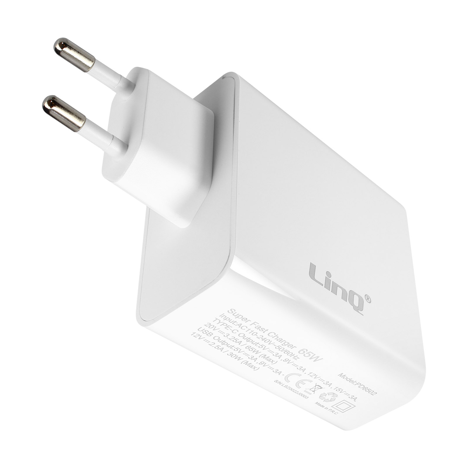 LINQ 65W, USB-C Kabel, 1.8m Universal, Weiß Netzteile
