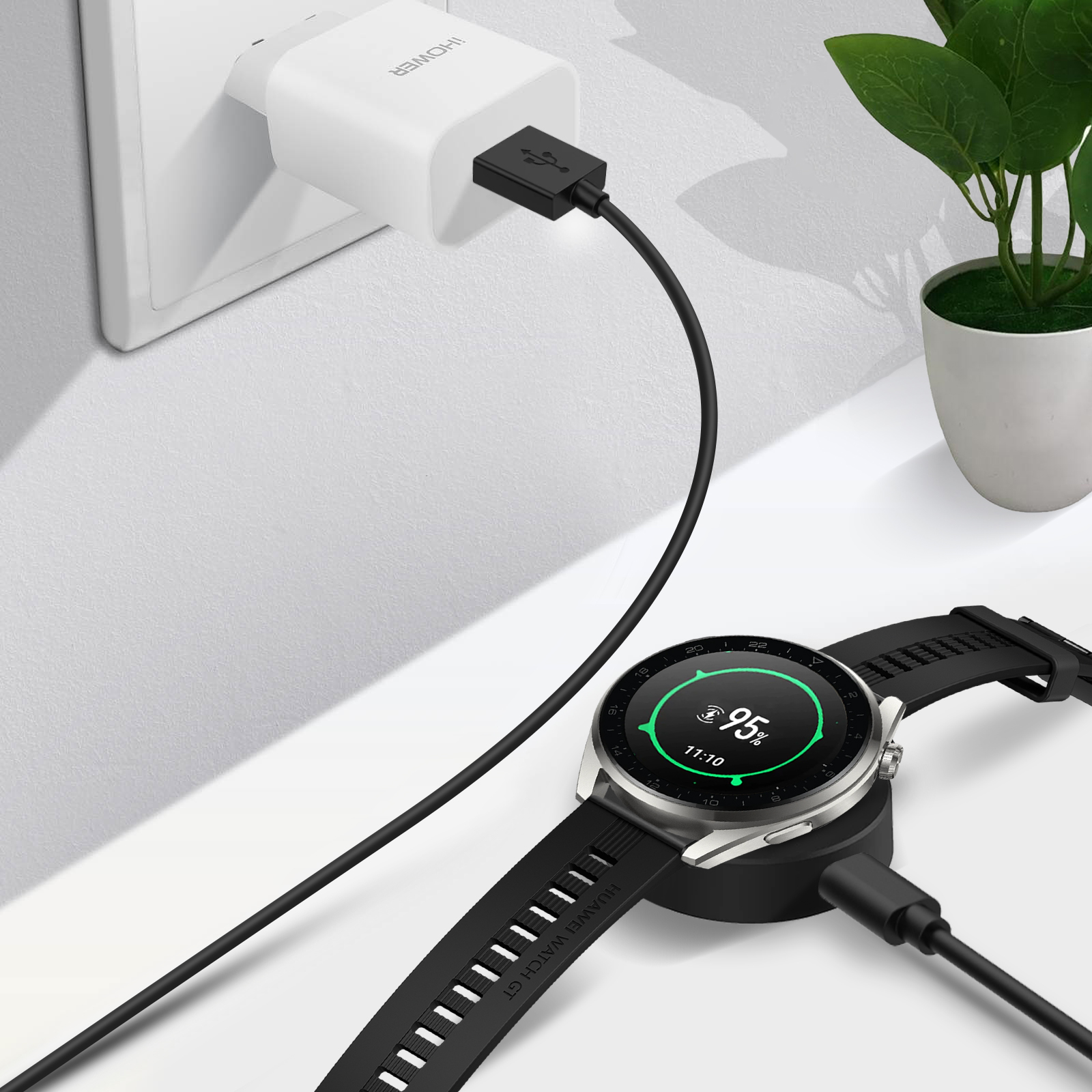 Smartwatch Magnetic AVIZAR Huawei, Ladegerät Charger Schwarz für