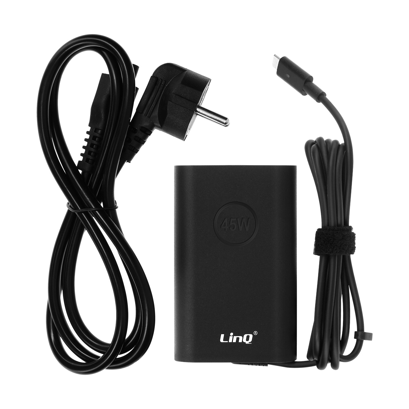 LINQ 45W, USB-C Kabel PC-Ladegerät Universal, Schwarz
