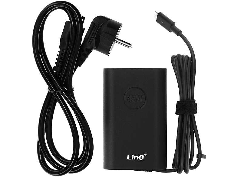LINQ 45W, USB-C PC-Ladegerät Kabel Universal, Schwarz