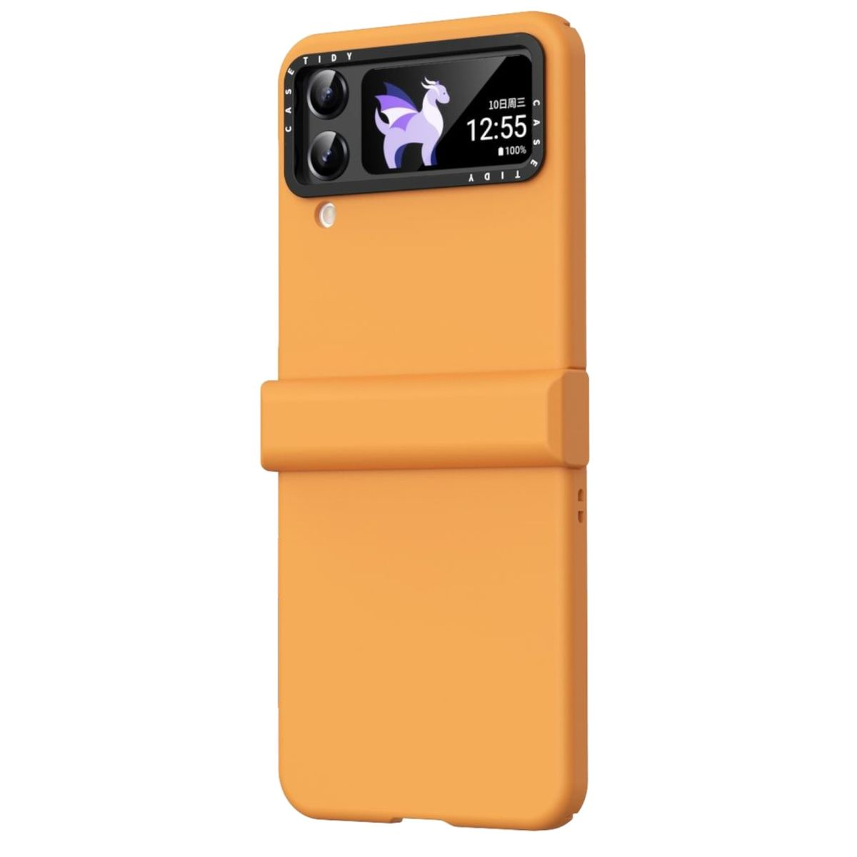 Skin Orange Dreiteiliges Macaron Flip4, WIGENTO Set Samsung, Z Flip Schutz, Galaxy Feel Cover,