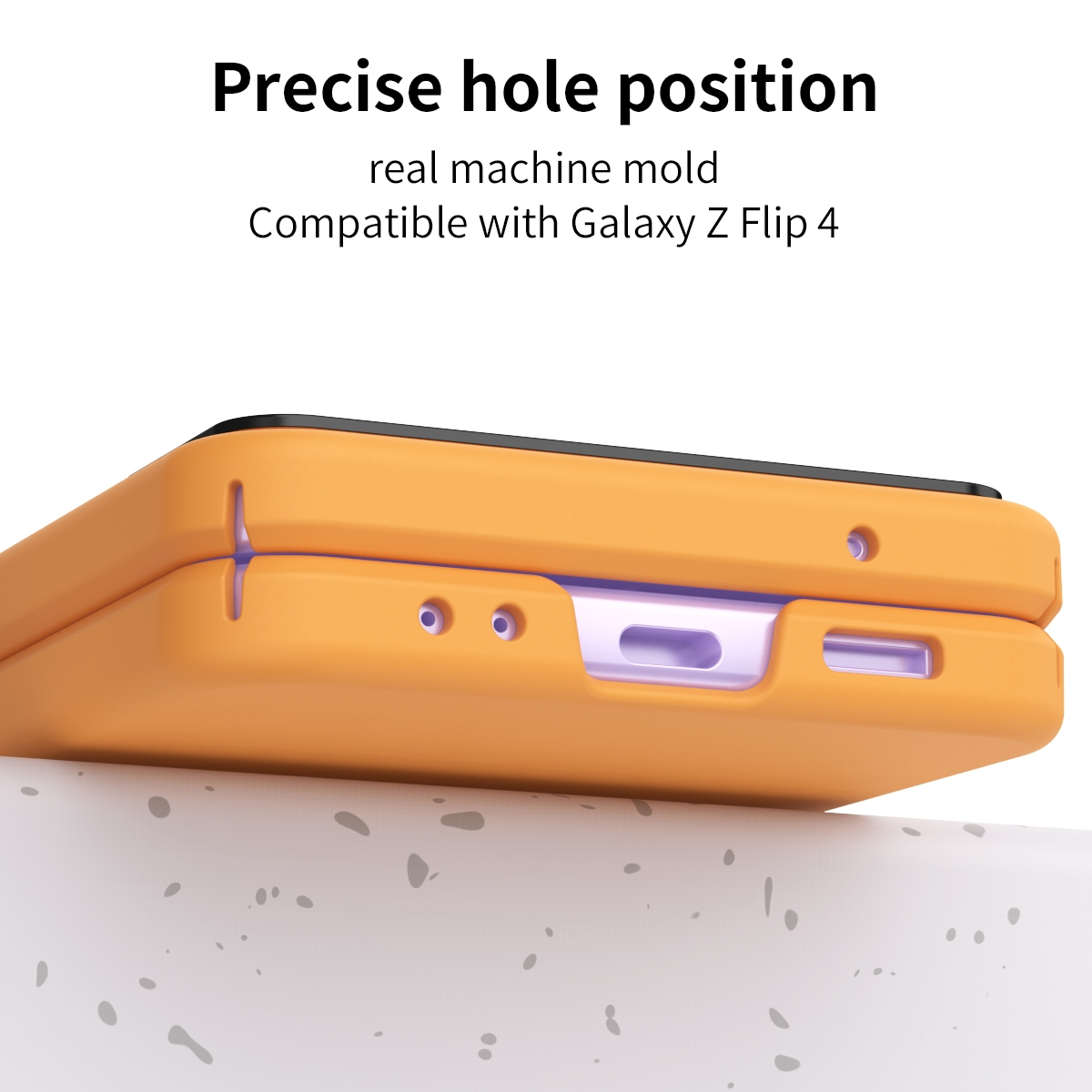 Skin Orange Dreiteiliges Macaron Flip4, WIGENTO Set Samsung, Z Flip Schutz, Galaxy Feel Cover,