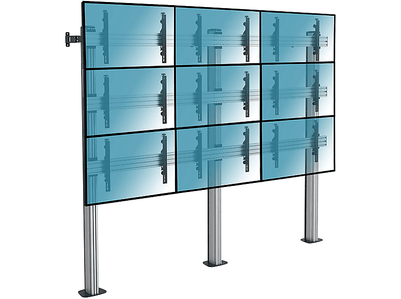 Soporte TV fijo  - 031-2901K3 Soporte de suelo atornillable para 9 pantallas 50"-55" KIMEX