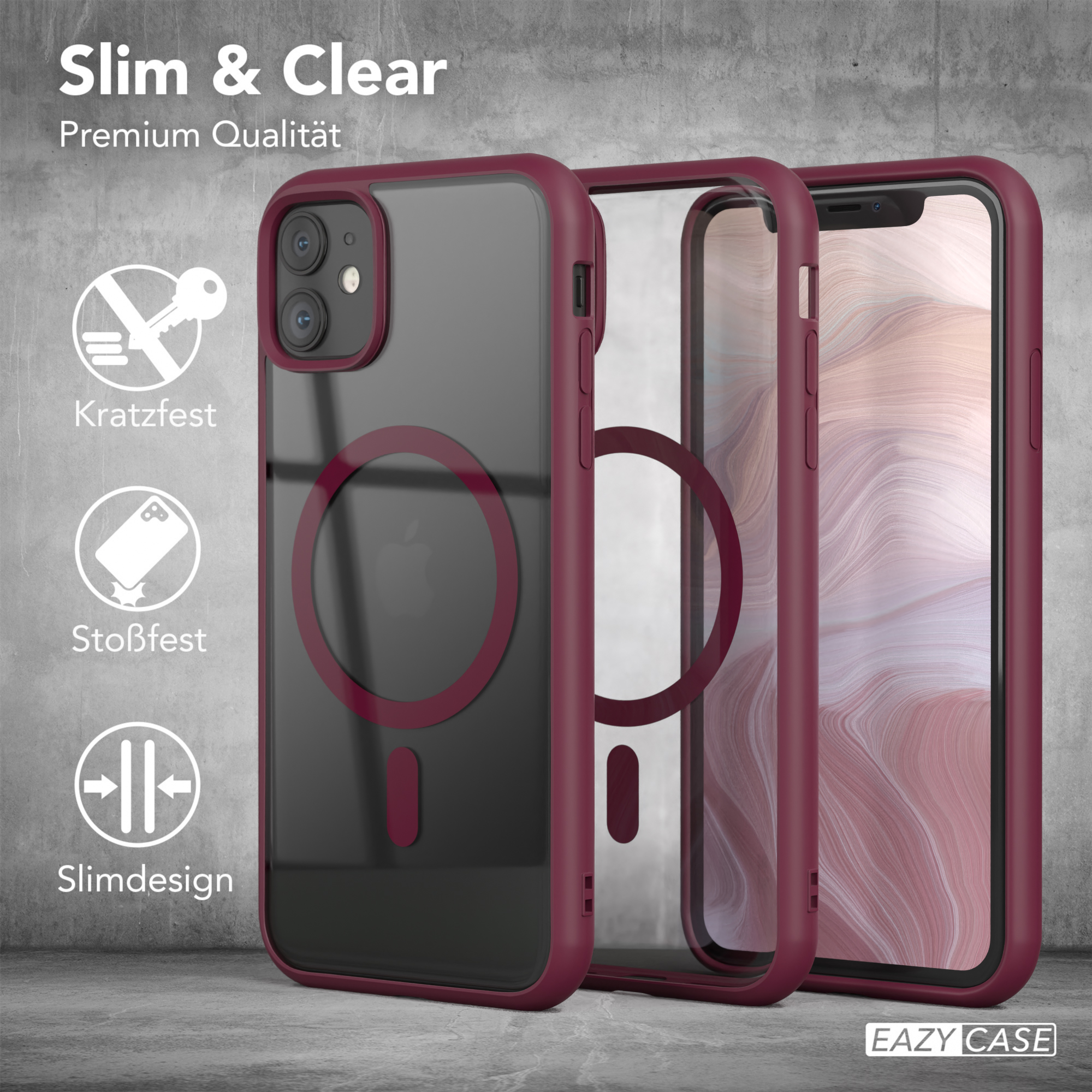 Clear Bumper, Apple, 11, Cover mit MagSafe, iPhone EAZY CASE Beere