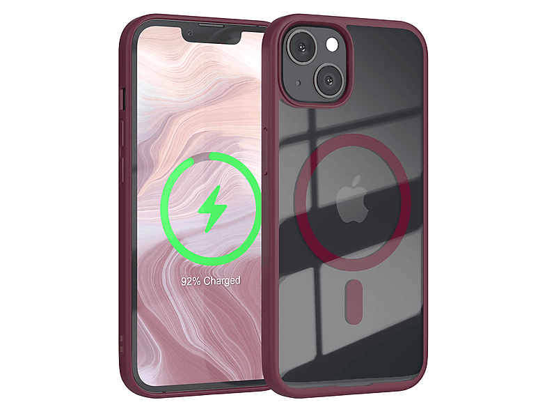 EAZY CASE Clear Cover mit MagSafe, Bumper, Apple, iPhone 13, Beere