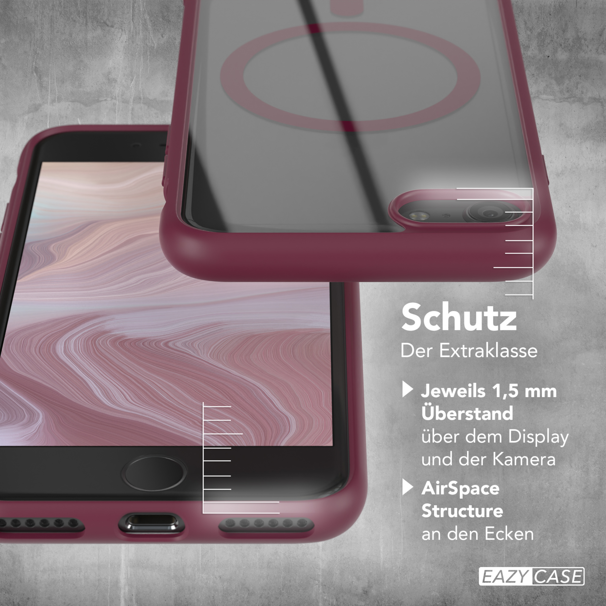 / EAZY 8, Cover 2020, SE SE iPhone iPhone mit 7 / Bumper, 2022 CASE Apple, MagSafe, Beere Clear