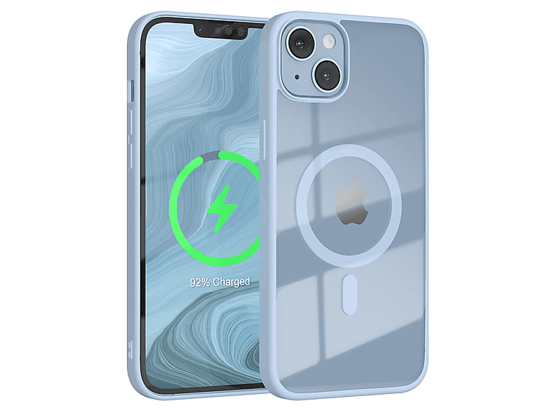 EAZY CASE Clear Cover mit MagSafe, Bumper, Apple, iPhone 14 Plus, Hellblau