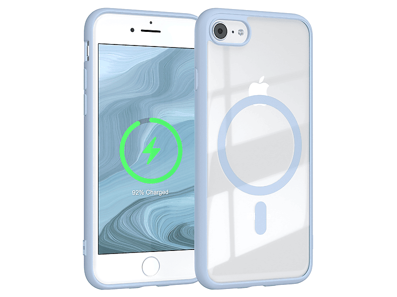 EAZY CASE Clear Cover SE / Hellblau SE Bumper, / 2022 MagSafe, Apple, iPhone mit 7 8, iPhone 2020