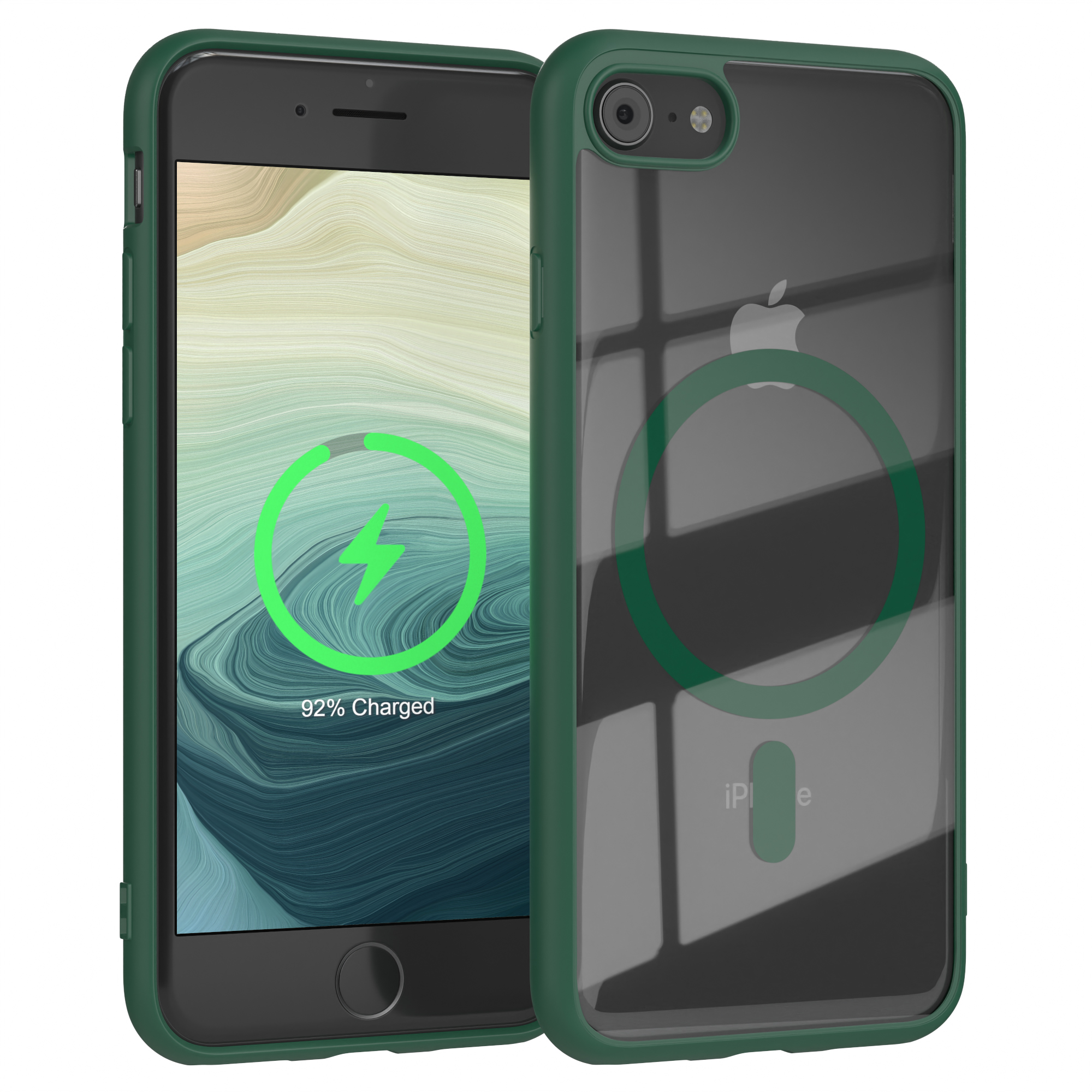CASE iPhone mit SE iPhone / Nachtgrün Clear MagSafe, EAZY 2022 Apple, SE 2020, Bumper, 8, 7 Cover /