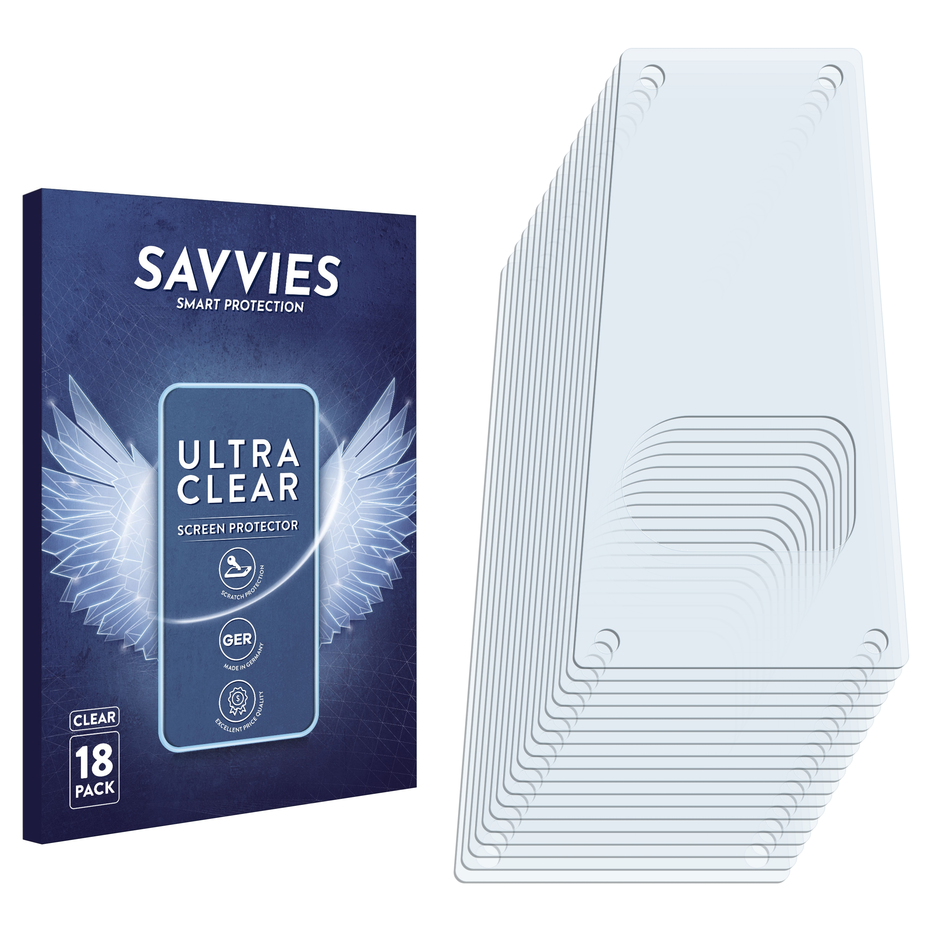 SAVVIES 18x klare Schutzfolie(für Metronome) Digital KORG