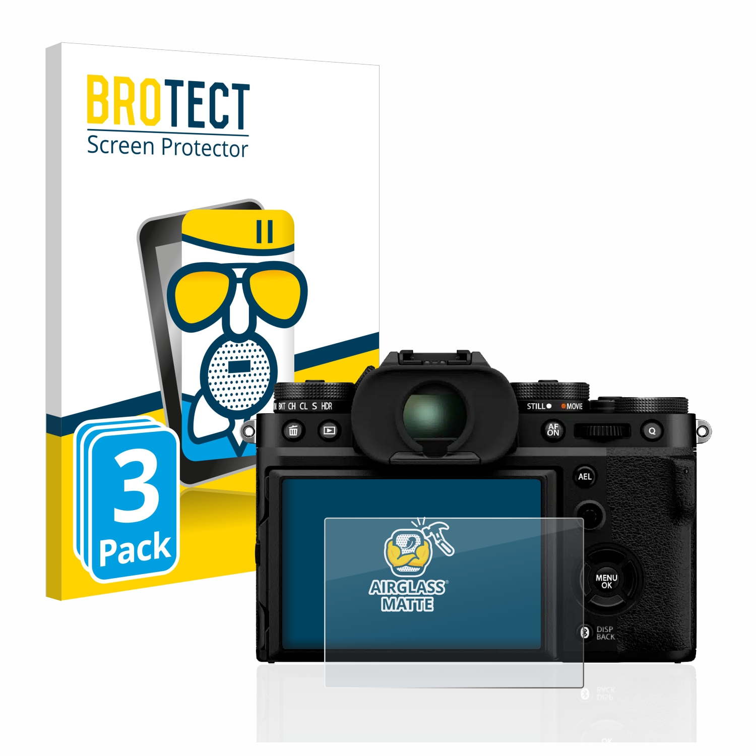 BROTECT 3x Airglass matte Schutzfolie(für X-T5) Fujifilm