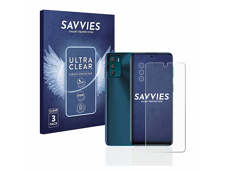 SAVVIES 6x klare Schutzfolie(für Motorola Moto G42)