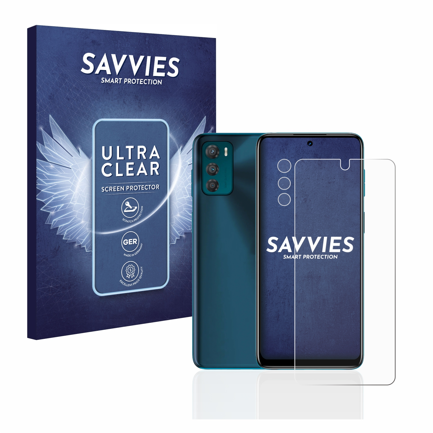 Moto G42) SAVVIES 18x klare Schutzfolie(für Motorola