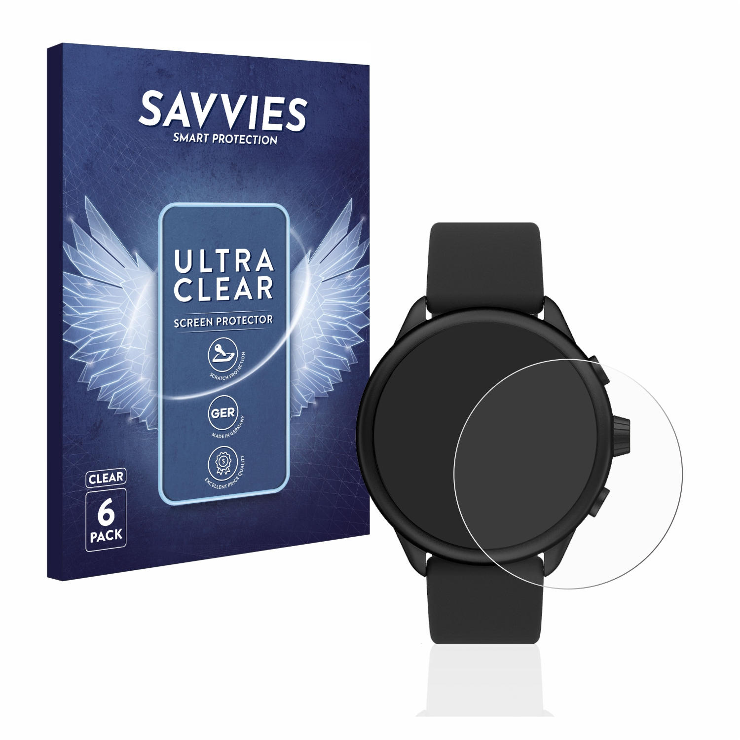 SAVVIES 6x klare 6) Wellness (Gen Smartwatch Fossil Schutzfolie(für Hybrid)