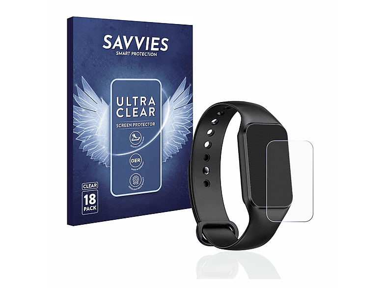 SAVVIES 18x klare Schutzfolie(für Iowodo R1) | Smartwatch Schutzfolien & Gläser