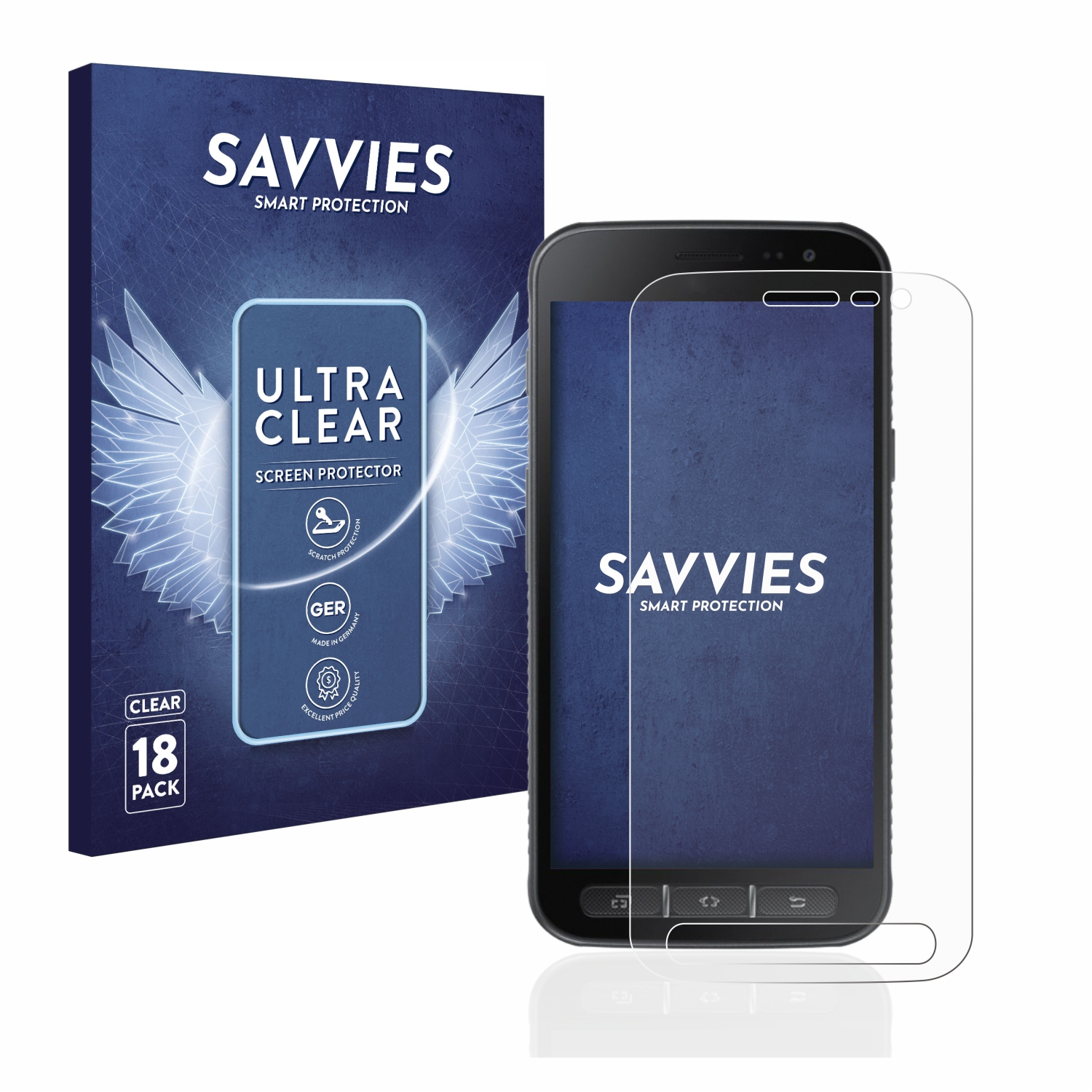 Xcover klare 4s) 18x Schutzfolie(für SAVVIES Galaxy Samsung