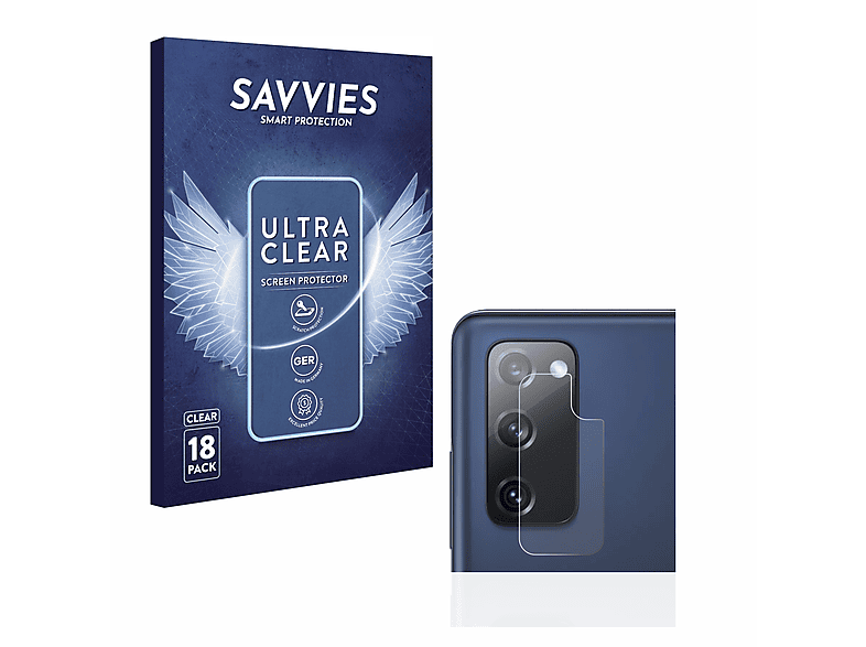 SAVVIES 18x klare Schutzfolie(für Samsung Galaxy S20 FE)