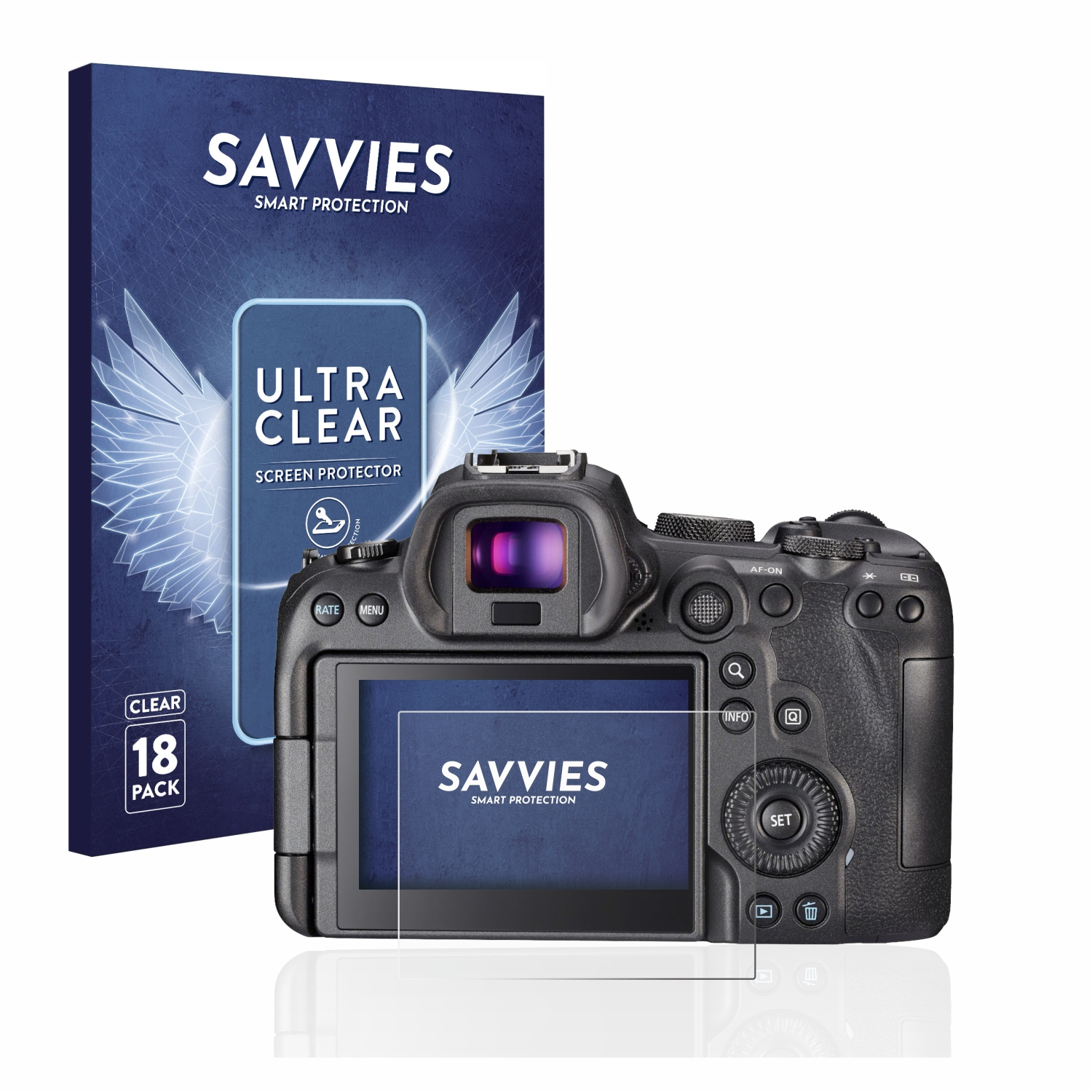 SAVVIES 18x Schutzfolie(für EOS R6) klare Canon