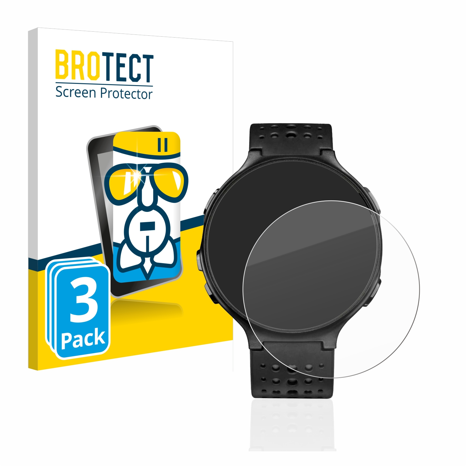 BROTECT 3x klare 235) Schutzfolie(für Airglass Garmin Forerunner