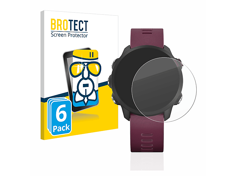 BROTECT 6x Airglass klare Schutzfolie(für Garmin Forerunner 245) | Smartwatch Schutzfolien & Gläser