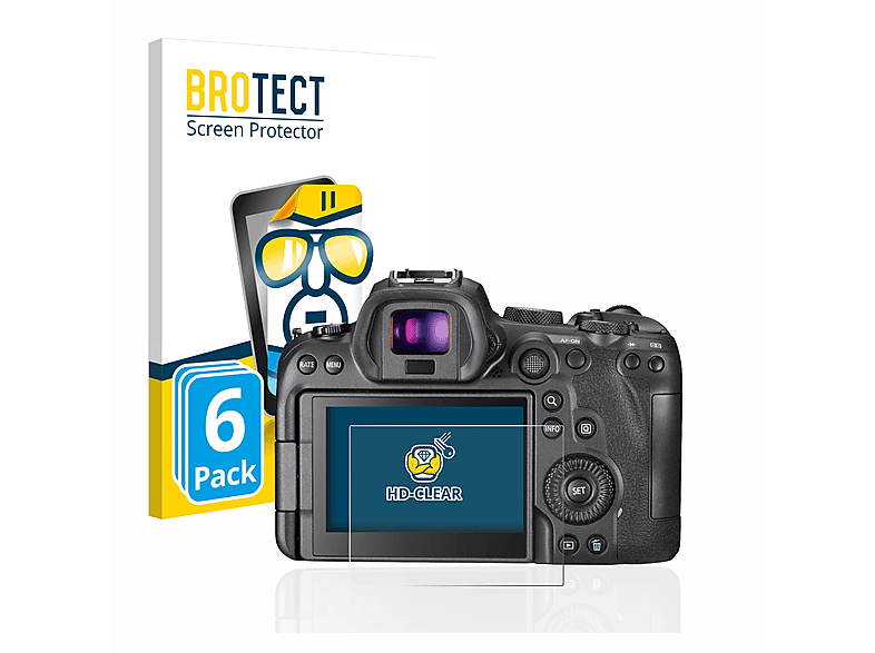 BROTECT 6x klare Schutzfolie(für Canon EOS R6)